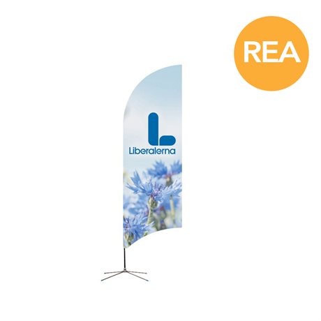 Beachflagga, blåklint set